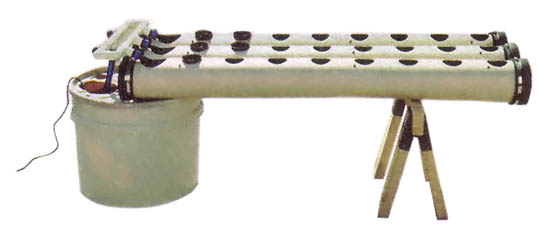 An AeroFlo 24 water table from General Hydroponics. It has a 4' x 6' growing area.